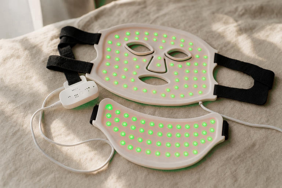 Mascarilla Lumessa con luz verde